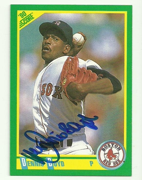 Dennis 'Oil Can' Boyd Signed 1990 Score Baseball Card - Boston Red Sox - PastPros