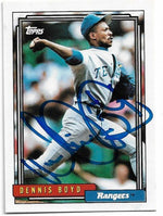 Dennis 'Oil Can' Boyd Signed 1992 Topps Baseball Card - Texas Rangers - PastPros