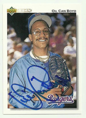 Dennis 'Oil Can' Boyd Signed 1992 Upper Deck Baseball Card - Texas Rangers