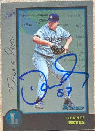 Dennis Reyes Signed 1998 Bowman International Baseball Card - Los Angeles Dodgers - PastPros