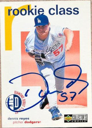 Dennis Reyes Signed 1998 Collector's Choice Baseball Card - Los Angeles Dodgers - PastPros