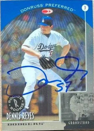 Dennis Reyes Signed 1998 Donruss Preferred Baseball Card - Los Angeles Dodgers