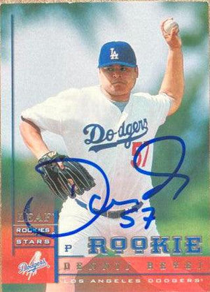 Dennis Reyes Signed 1998 Leaf Rookies & Stars Baseball Card - Los Angeles Dodgers - PastPros