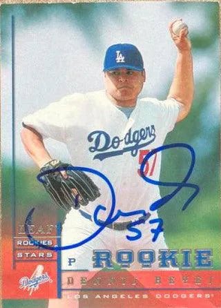 Dennis Reyes Signed 1998 Leaf Rookies & Stars Baseball Card - Los Angeles Dodgers