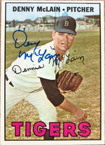Denny McLain Signed 1967 Topps Baseball Card - Detroit Tigers
