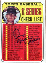 Denny McLain Signed 1969 Topps Checklist Baseball Card - Detroit Tigers