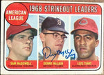 Denny McLain Signed 1969 Topps Leaders Baseball Card - Detroit Tigers - PastPros