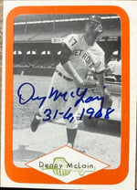 Denny McLain Signed 1975 Sheraton Great Plains Greats Baseball Card - PastPros