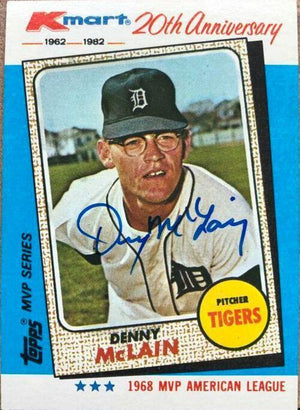 Denny McLain Signed 1982 Topps K Mart 20th Anniversary Baseball Card - Detroit Tigers - PastPros