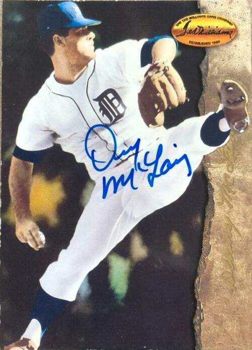 Denny McLain Signed 1994 Ted Williams Baseball Card - Detroit Tigers - PastPros