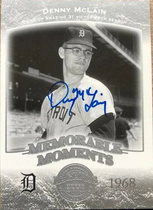 Denny McLain Signed 2004 Upper Deck Timeless Teams Baseball Card - Detroit Tigers