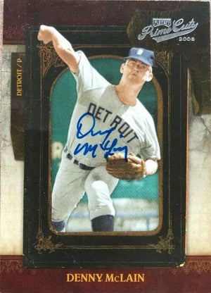 Denny McLain Signed 2008 Playoff Prime Cuts Baseball Card - Detroit Tigers