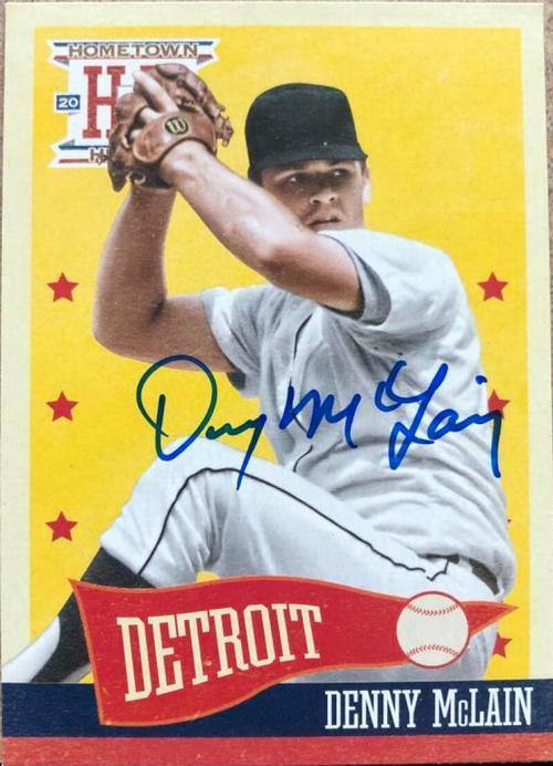 Denny McLain Signed 2013 Panini Hometown Heroes Baseball Card - Detroit Tigers - PastPros