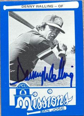 Denny Walling Signed 1977 Mr Chef's Baseball Card - San Jose Missions - PastPros