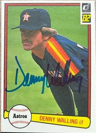 Denny Walling Signed 1982 Donruss Baseball Card - Houston Astros