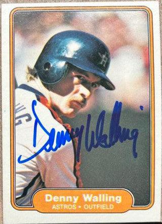 Denny Walling Signed 1982 Fleer Baseball Card - Houston Astros - PastPros