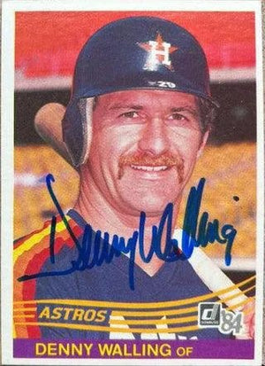 Denny Walling Signed 1984 Donruss Baseball Card - Houston Astros