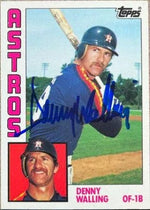 Denny Walling Signed 1984 Topps Tiffany Baseball Card - Houston Astros