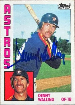 Denny Walling Signed 1984 Topps Tiffany Baseball Card - Houston Astros