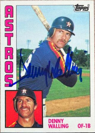 Denny Walling Signed 1984 Topps Tiffany Baseball Card - Houston Astros - PastPros