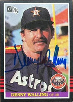 Denny Walling Signed 1985 Donruss Baseball Card - Houston Astros