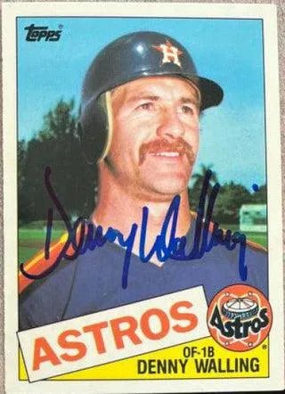 Denny Walling Signed 1985 Topps Tiffany Baseball Card - Houston Astros