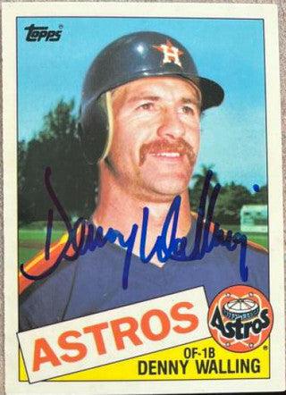 Denny Walling Signed 1985 Topps Tiffany Baseball Card - Houston Astros - PastPros