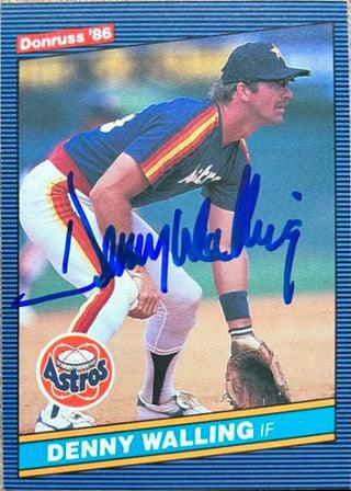 Denny Walling Signed 1986 Donruss Baseball Card - Houston Astros - PastPros