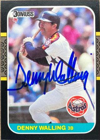 Denny Walling Signed 1987 Donruss Baseball Card - Houston Astros - PastPros