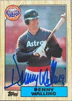 Denny Walling Signed 1987 Topps Baseball Card - Houston Astros