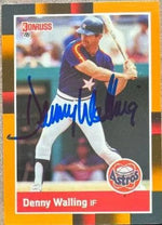 Denny Walling Signed 1988 Donruss Baseball's Best Baseball Card - Houston Astros