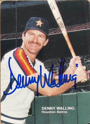 Denny Walling Signed 1988 Mother's Cookies Baseball Card - Houston Astros - PastPros