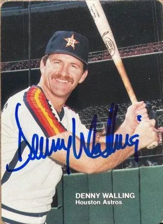 Denny Walling Signed 1988 Mother's Cookies Baseball Card - Houston Astros