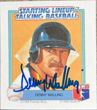 Denny Walling Signed 1988 Starting Lineup Talking Baseball Card - Houston Astros