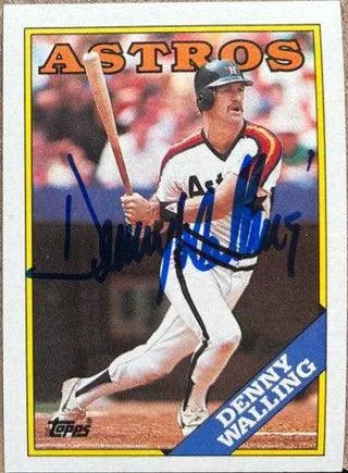 Denny Walling Signed 1988 Topps Baseball Card - Houston Astros