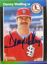 Denny Walling Signed 1989 Donruss Baseball Card - St Louis Cardinals
