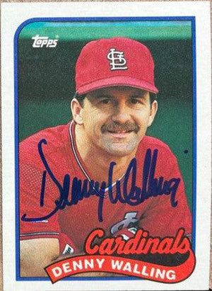 Denny Walling Signed 1989 Topps Baseball Card - St Louis Cardinals - PastPros