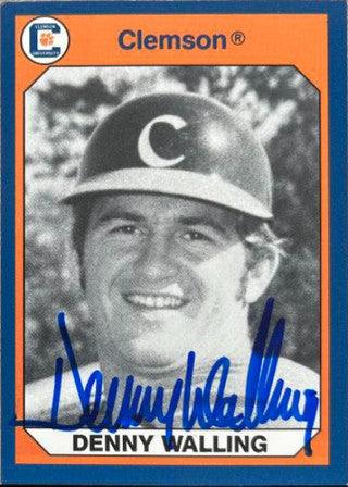 Denny Walling Signed 1990 Collegiate Collection Baseball Card - Clemson Tigers - PastPros