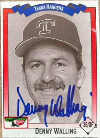 Denny Walling Signed 1993 Keebler Baseball Card - Texas Rangers - PastPros