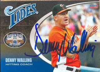 Denny Walling Signed 2012 Choice Baseball Card - Norfolk Tides - PastPros