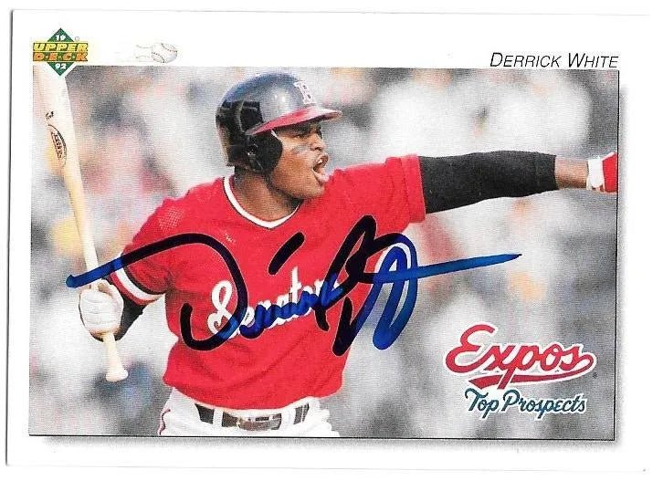 Derrick White Signed 1992 Upper Deck Minors Baseball Card - Montreal Expos