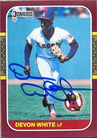 Devon White Signed 1987 Donruss Opening Day Baseball Card - California Angels - PastPros