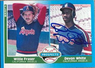 Devon White Signed 1987 Fleer Baseball Card - California Angels - PastPros