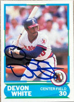 Devon White Signed 1988 Score Young Superstars Baseball Card - California Angels - PastPros