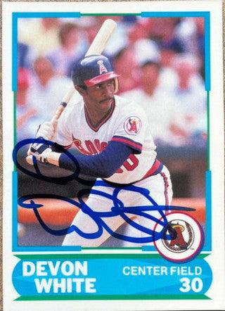 Devon White Signed 1988 Score Young Superstars Baseball Card - California Angels - PastPros