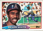 Devon White Signed 1988 Topps Big Baseball Card - California Angels