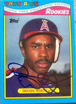 Devon White Signed 1988 Topps Toys R Us Rookies Baseball Card - California Angels