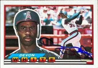 Devon White Signed 1989 Topps Big Baseball Card - California Angels