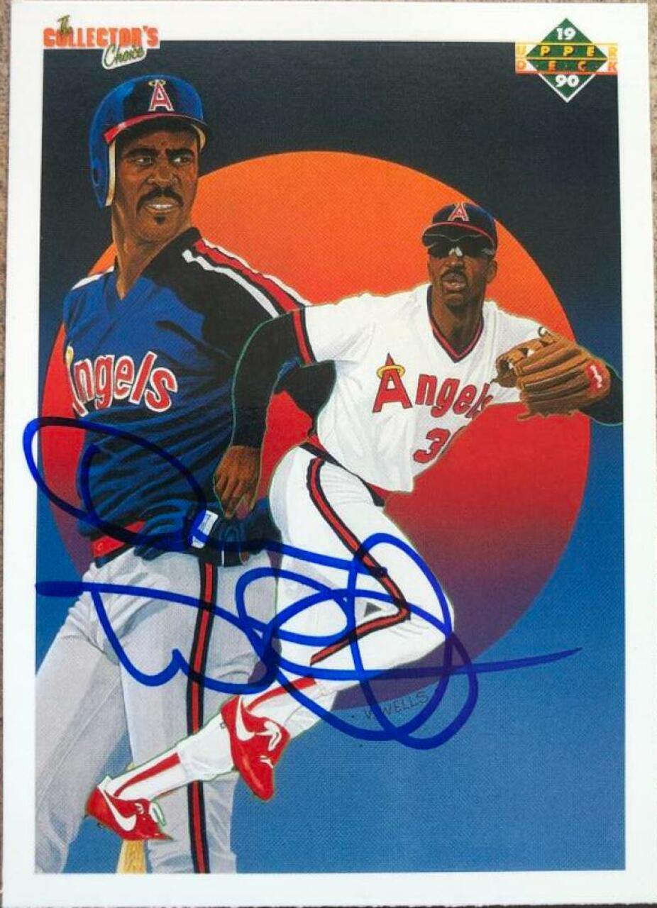Devon White Signed 1990 Upper Deck #5 Baseball Card - California Angels - PastPros