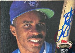 Devon White Signed 1992 Stadium Club Baseball Card - Toronto Blue Jays - PastPros